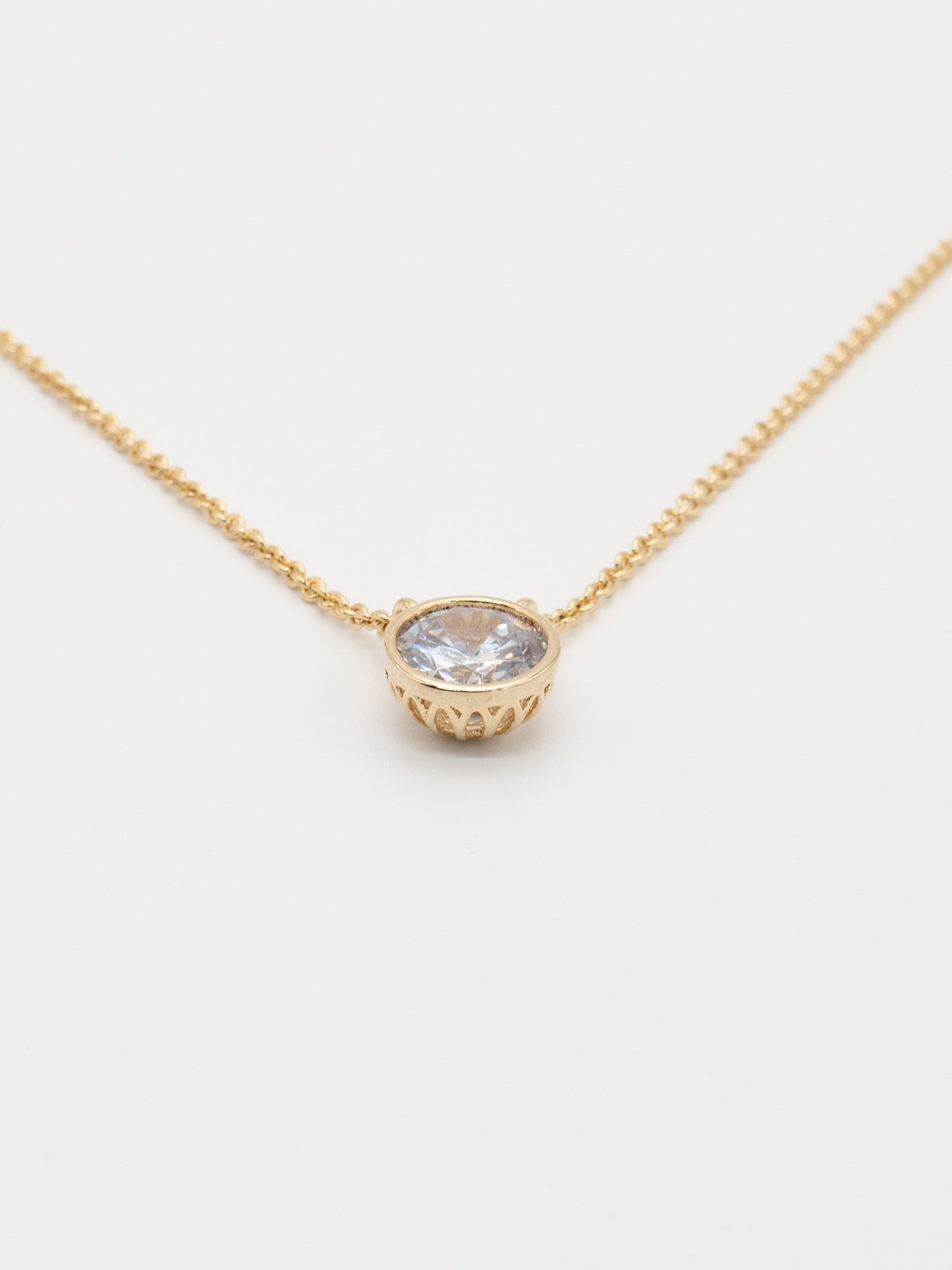 Tek Taş Choker Kolye Diamond