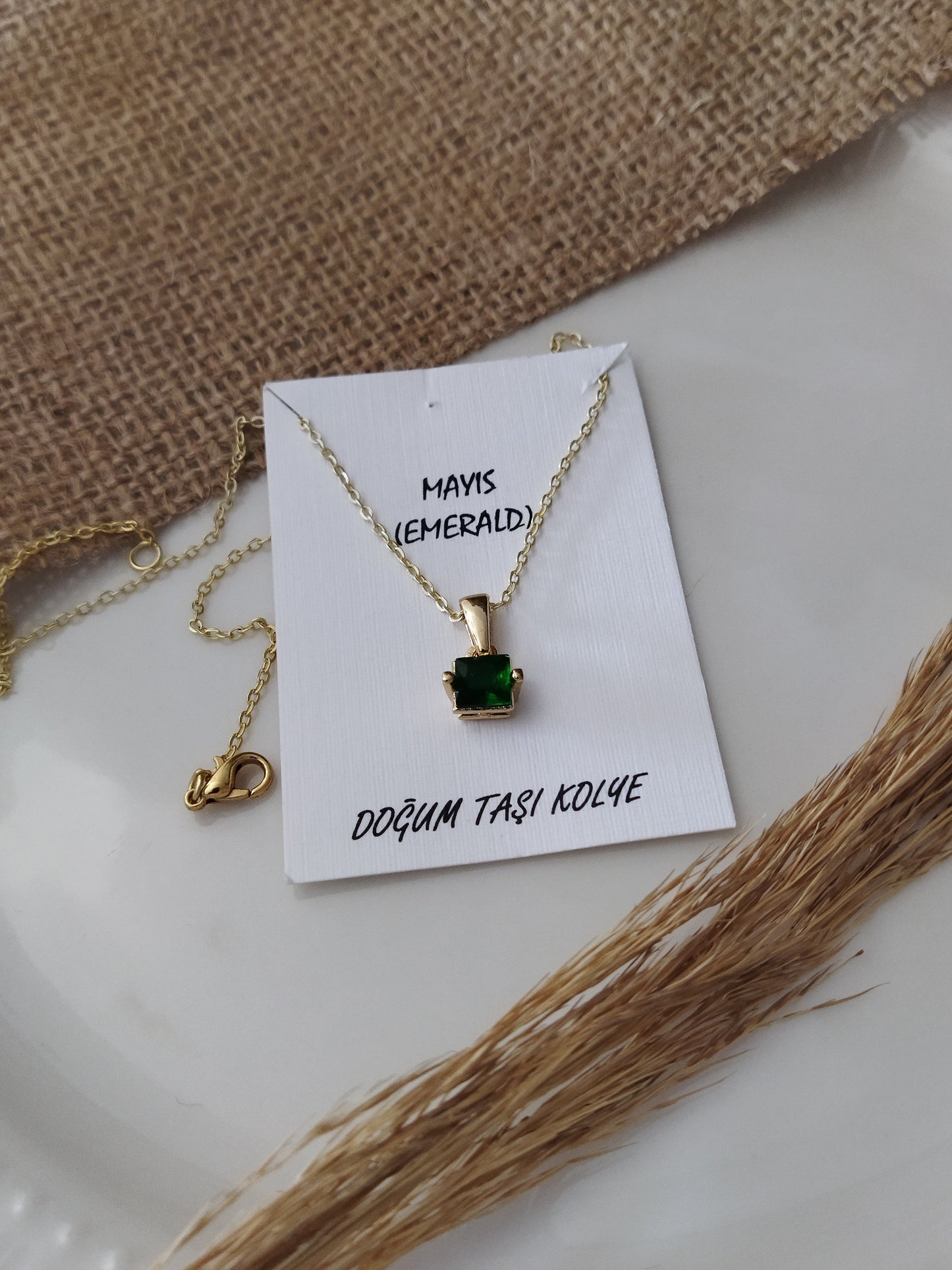 Kişisel Enerji Doğum Taşı Kolyeler Minimalist
