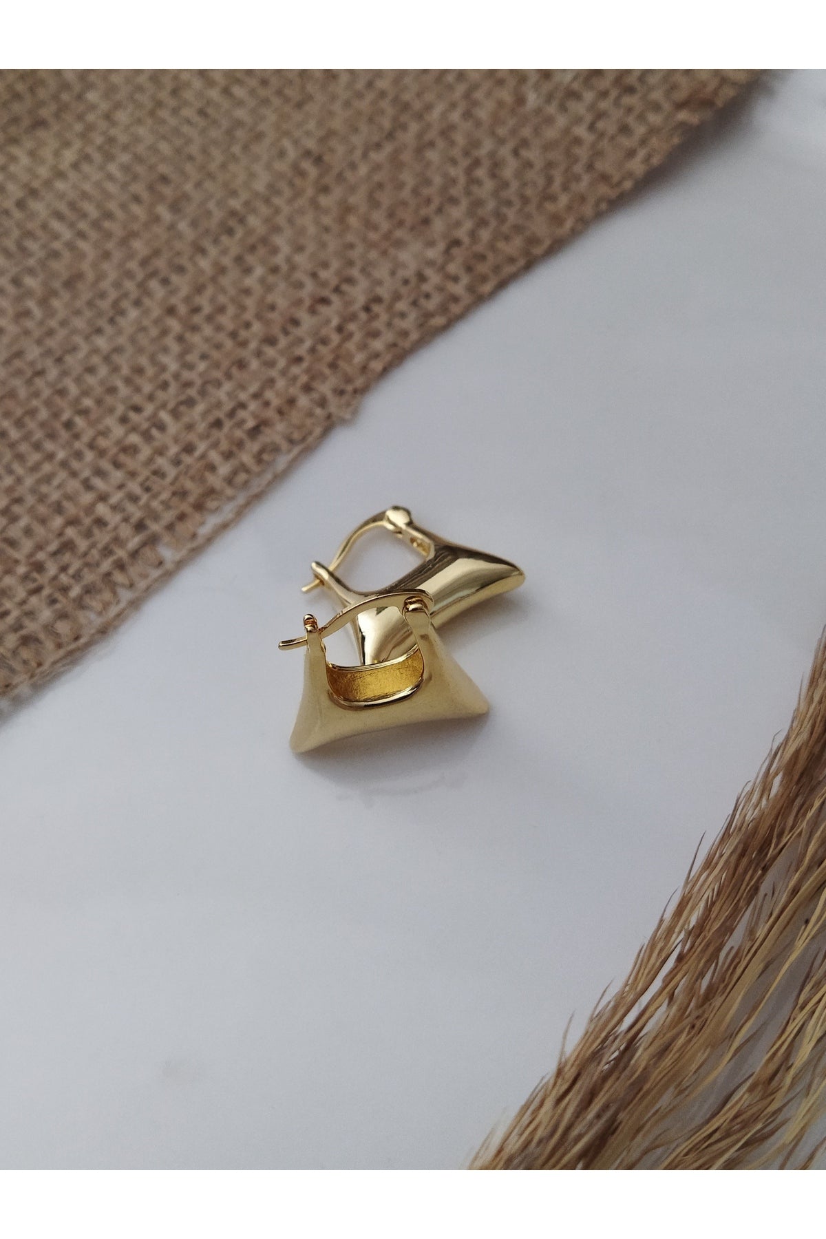 ÇANTA FORM GOLD HALKA KÜPE