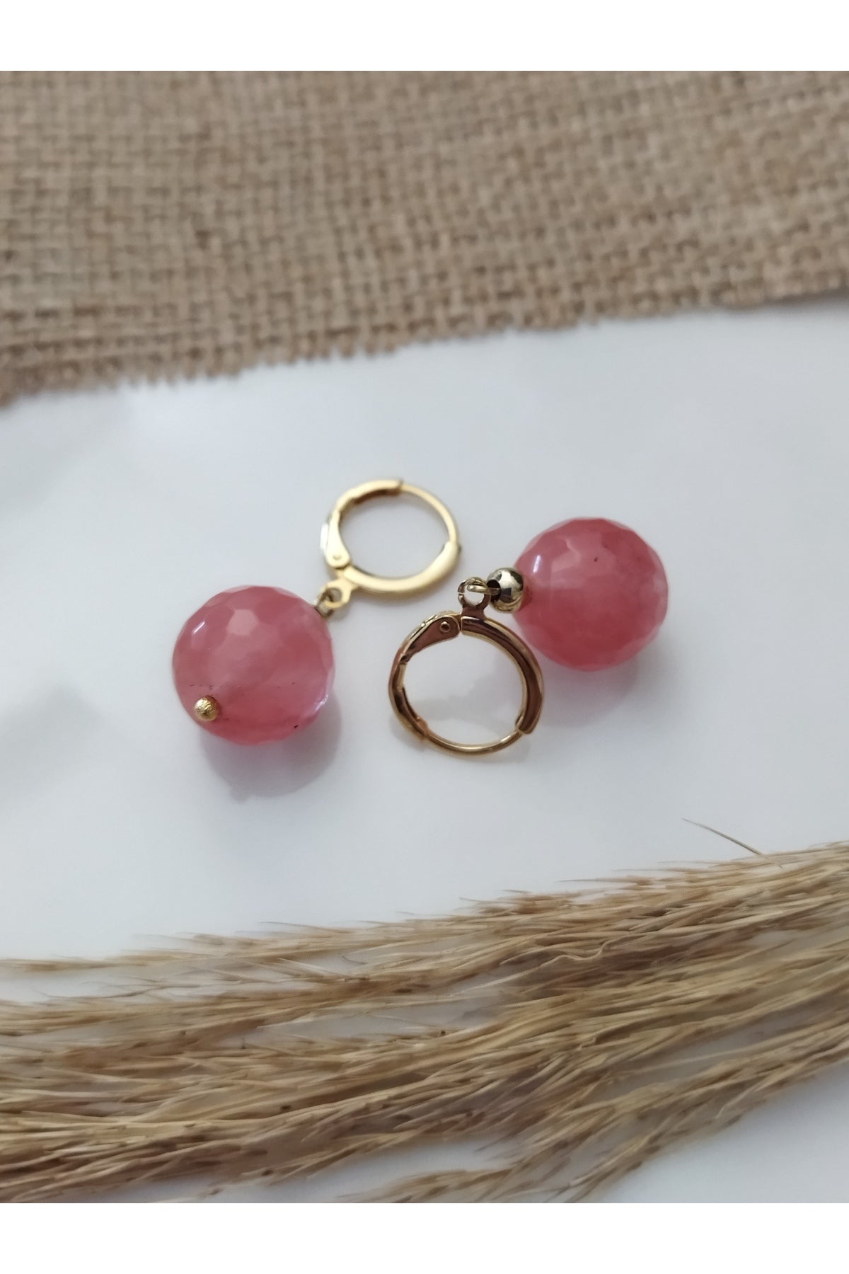 DOĞALTAŞ KÜPE / Somon Renk