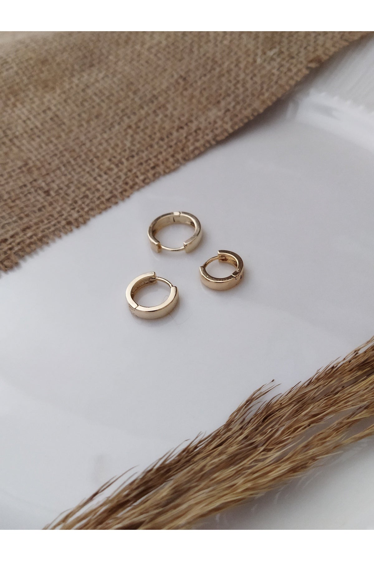 GOLD HALKA KÜPE SETİ