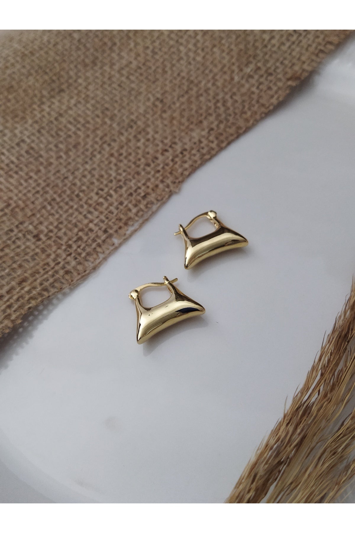 ÇANTA FORM GOLD HALKA KÜPE