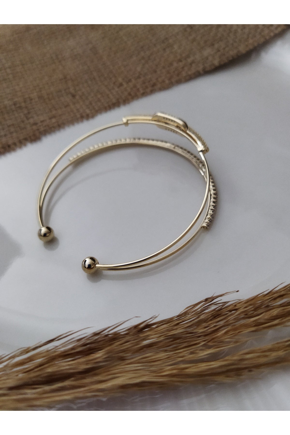 Gold 2'li Çelik Bilezik
