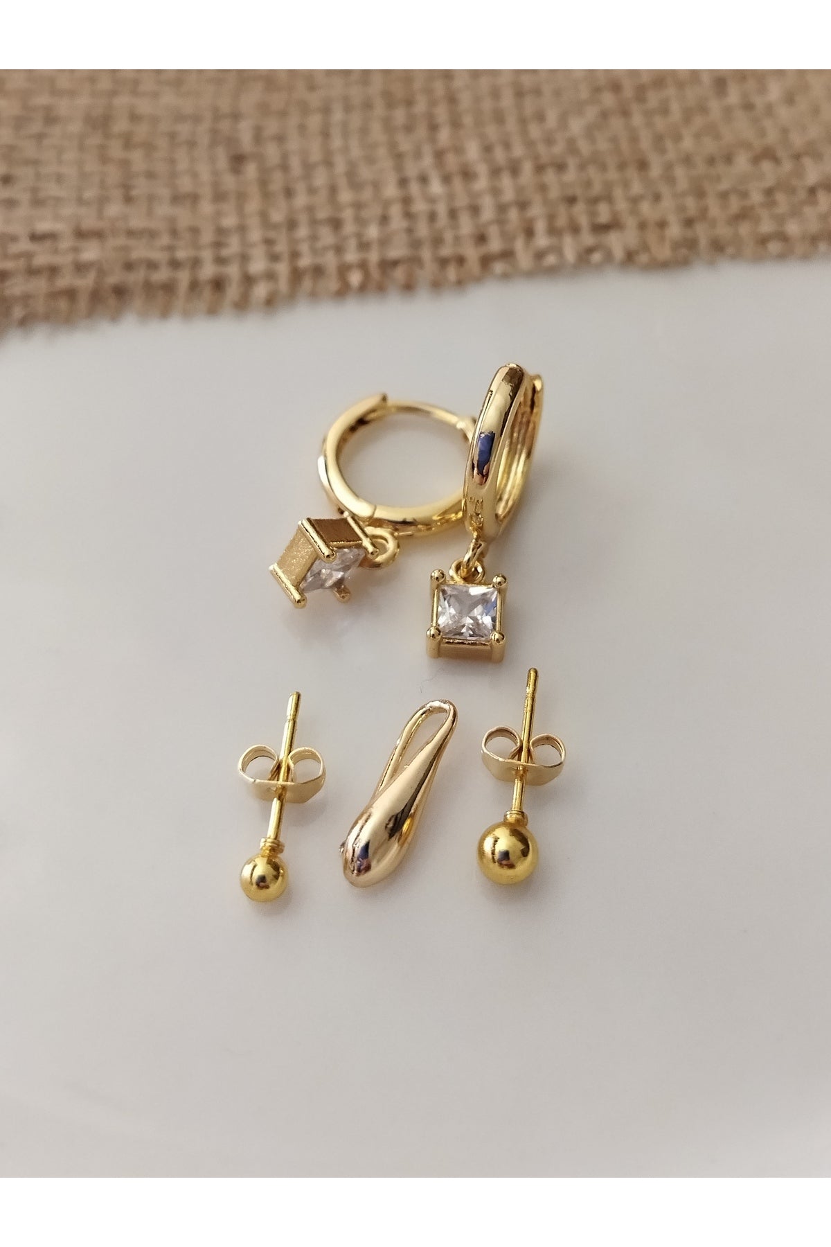 HALKA KÜPE SETİ CLASSİC CHİC SQUARE