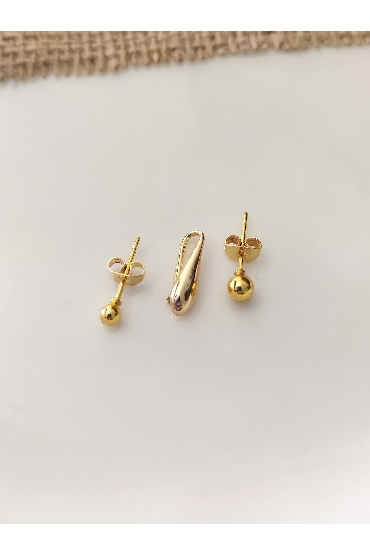 HALKA KÜPE SETİ CLASSİC CHİC BAQUETTE