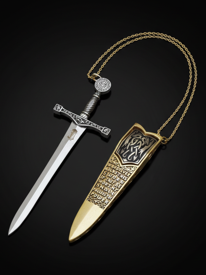 Personalized Excalibur Sword Necklace