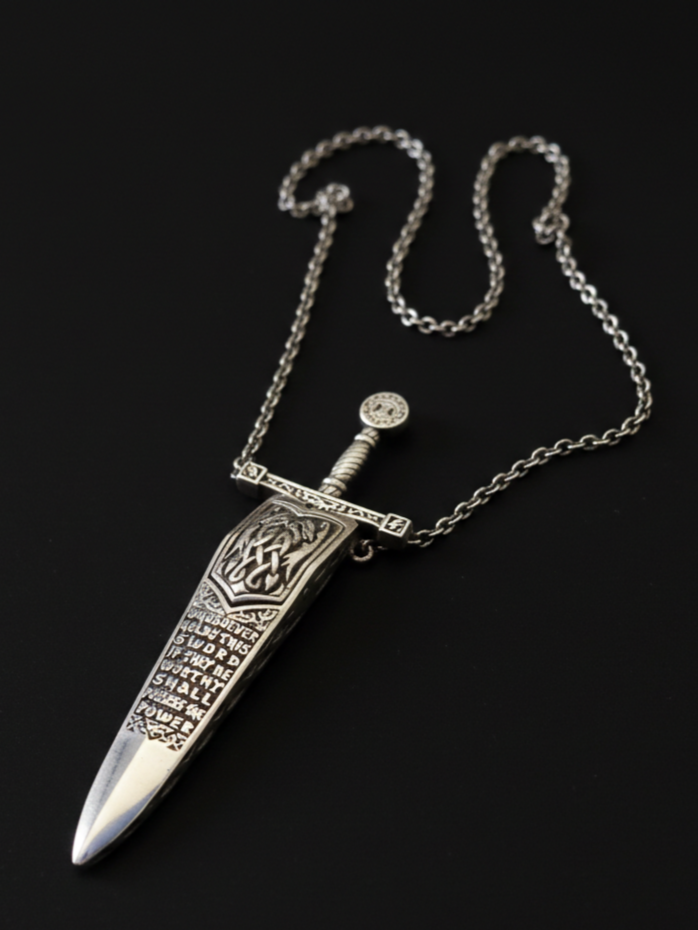 EXCALIBUR | 925 Sterling Silver Sword Necklace