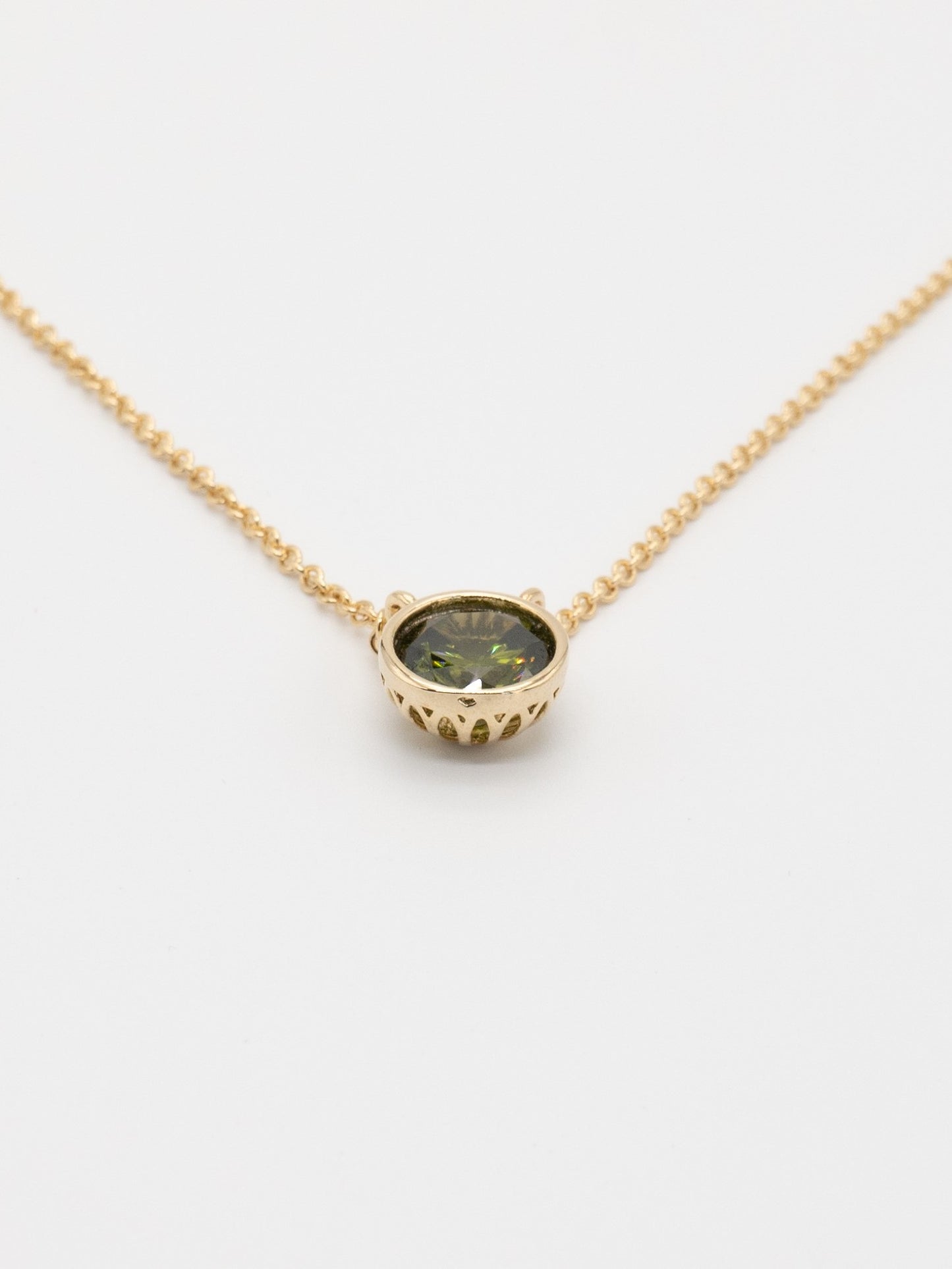 Tek Taş Choker Kolye Zümrüt
