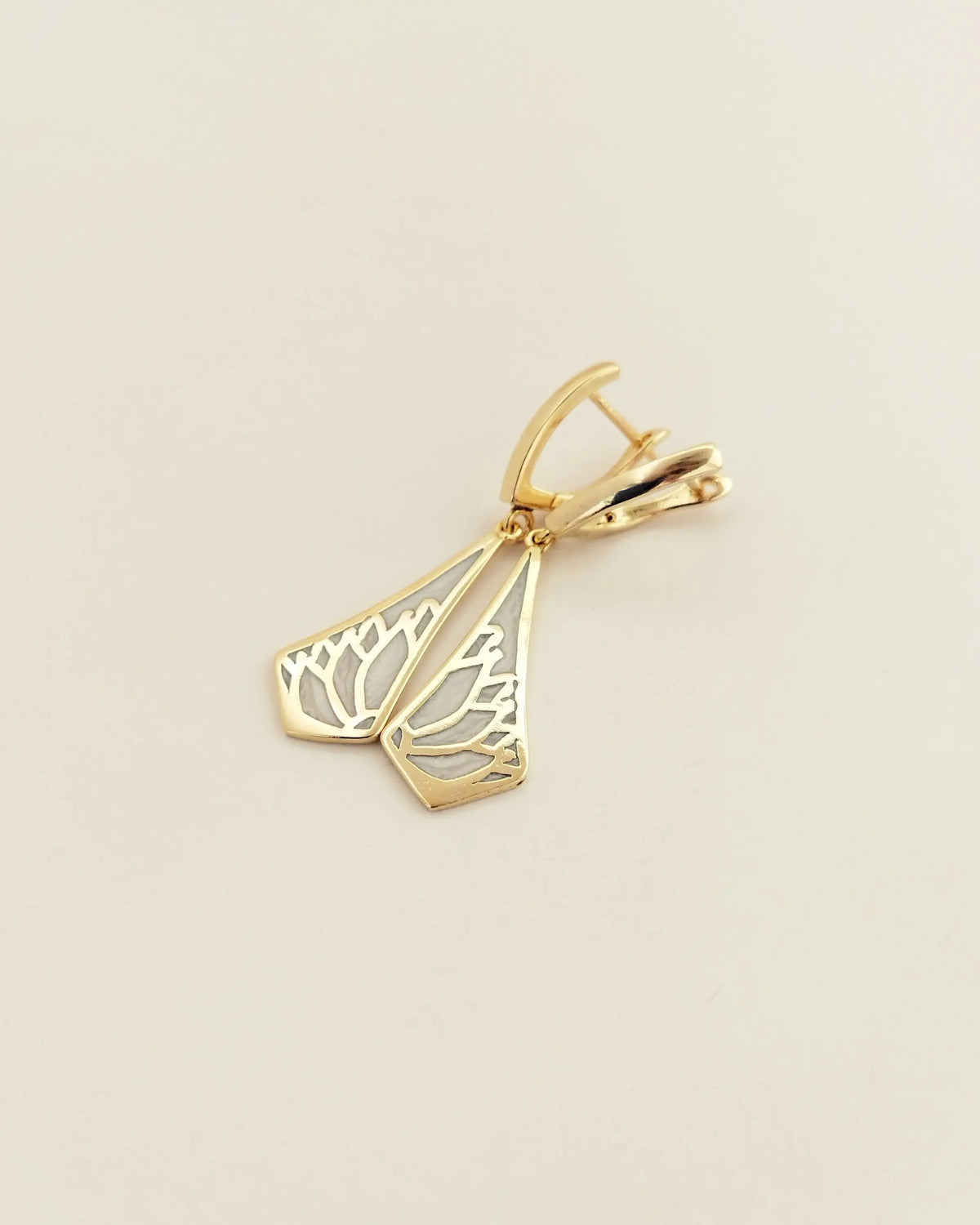 Madame Perle – Padma | Enamelled Lotus Earrings