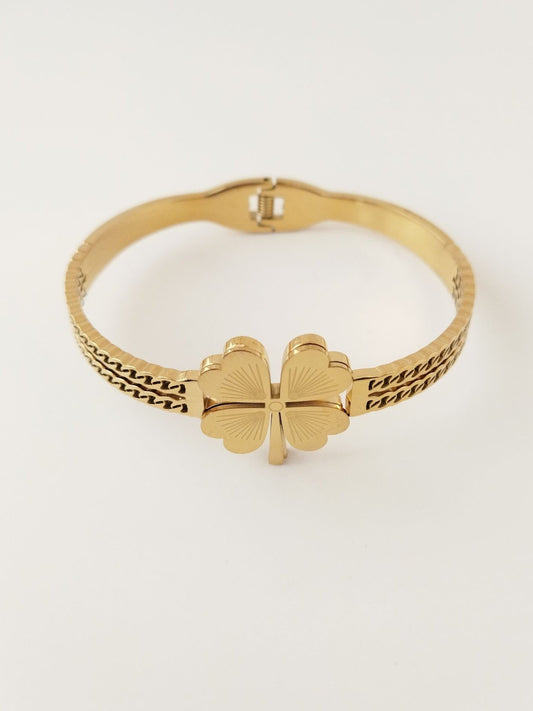 ÇELİK GOLD YONCA MODEL BİLEZİK