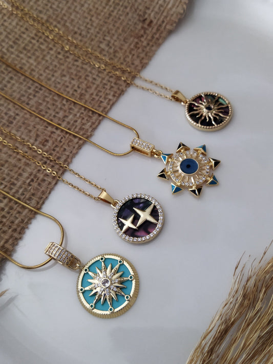 ÇELİK SEMBOL CHARM KADIN KOLYELER