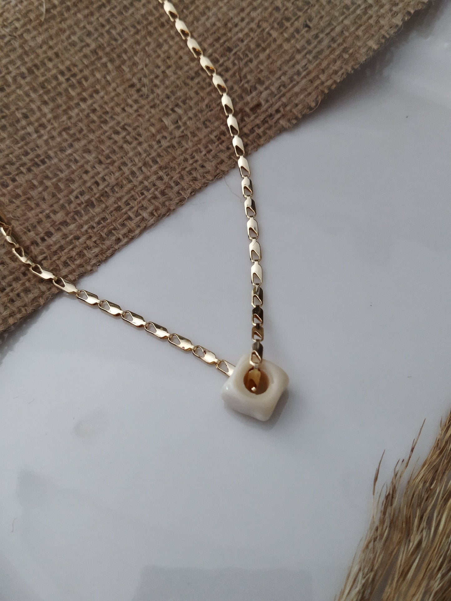 ÇELİK TEK TAŞ KALP CHARM KOLYE