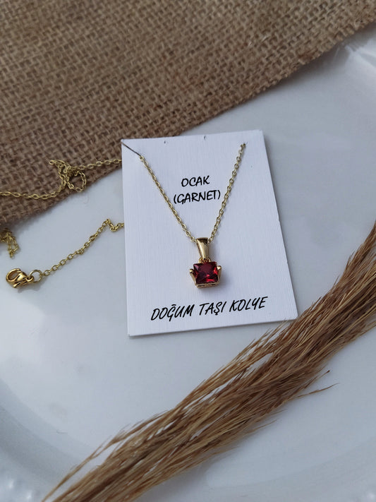 Kişisel Enerji Doğum Taşı Kolyeler Minimalist