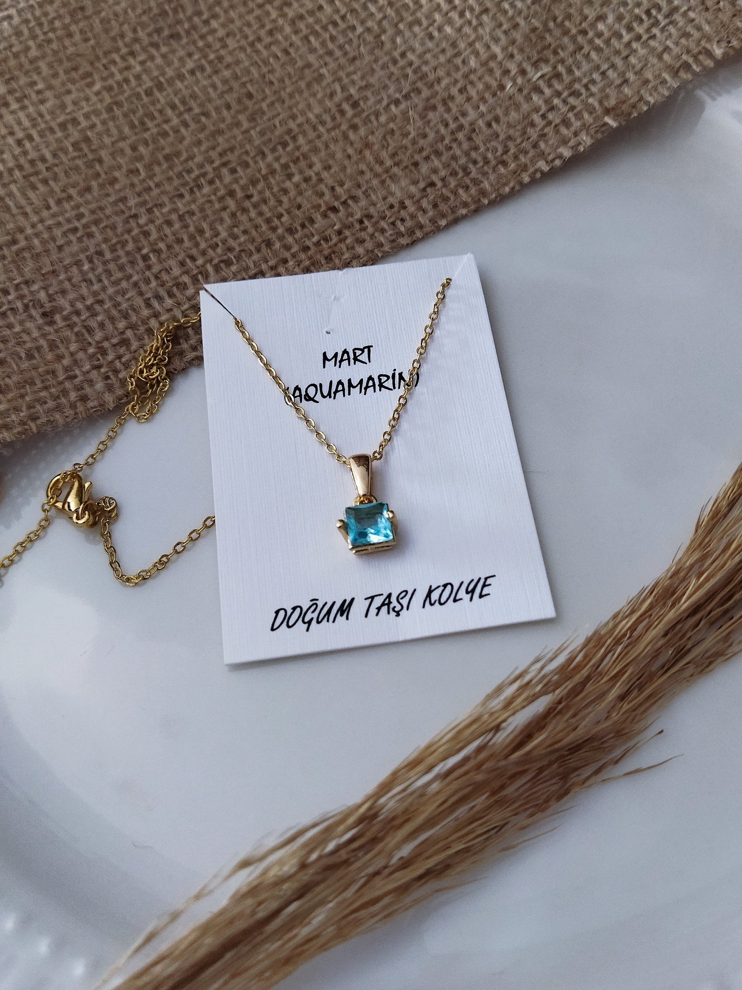 Kişisel Enerji Doğum Taşı Kolyeler Minimalist