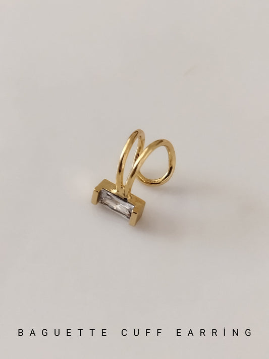 Kıkırdak Küpe - Gold Minimal Küpe - Bronzzara