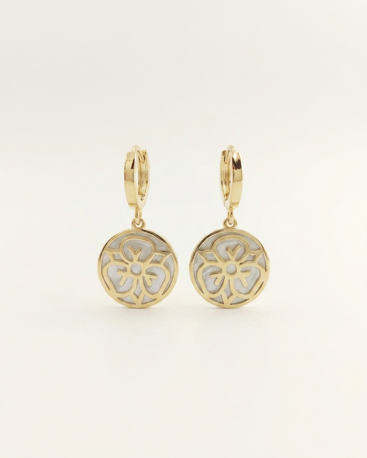 Madame Perle – Rosace | Enameled Flower Earrings