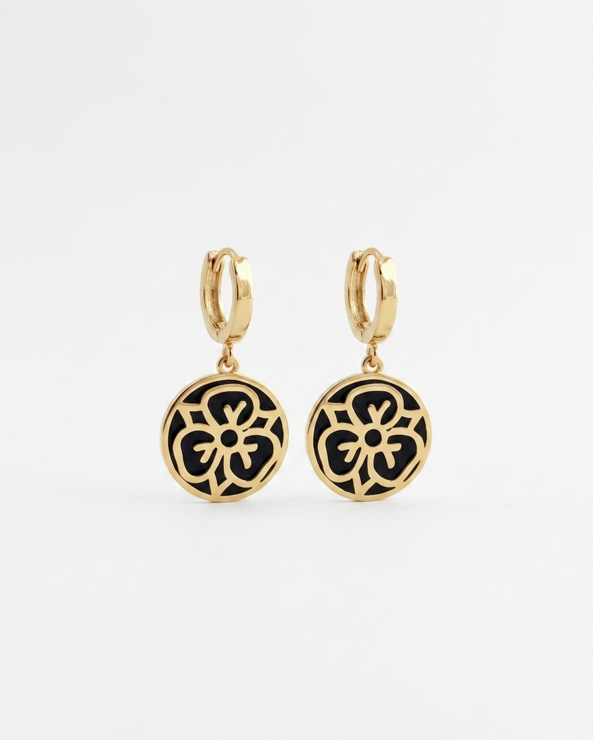 Madame Perle – Rosace | Enameled Flower Earrings