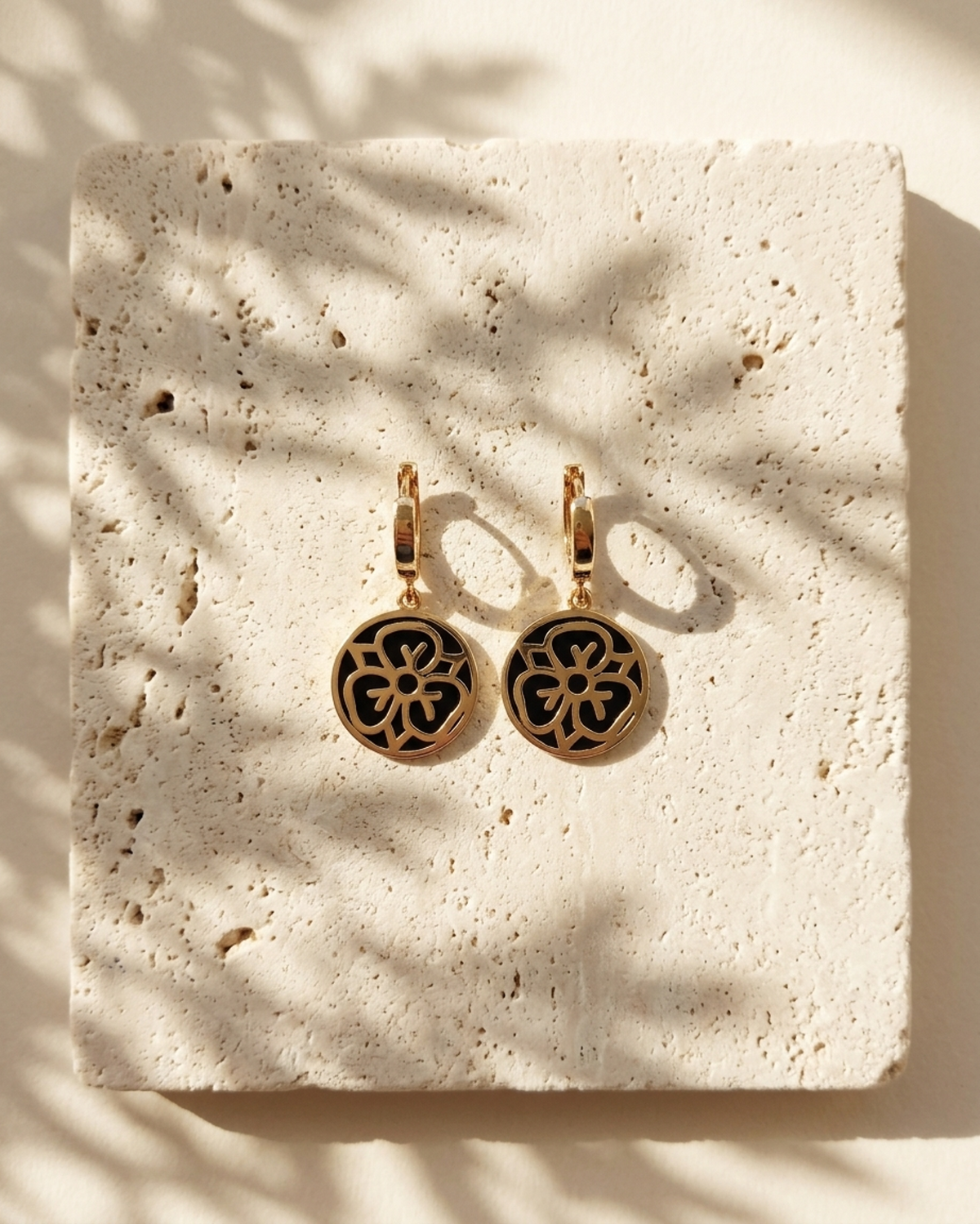 Madame Perle – Rosace | Enameled Flower Earrings