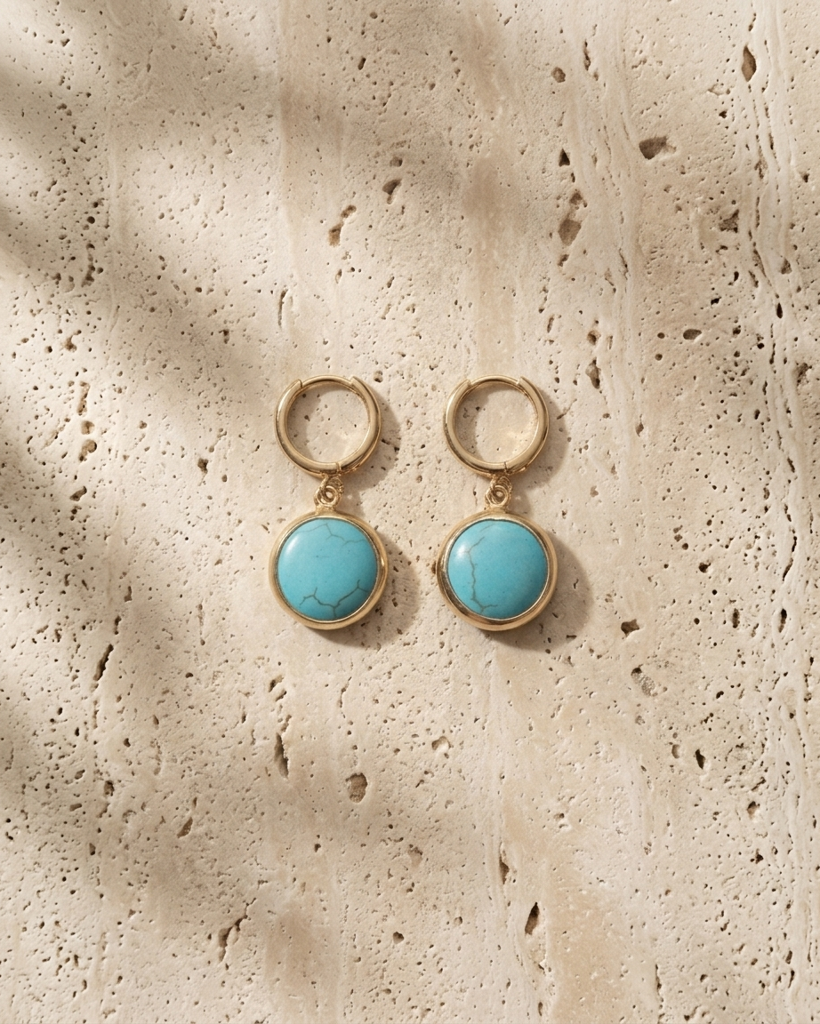 Turquoise Plastering Earrings – Lagoon